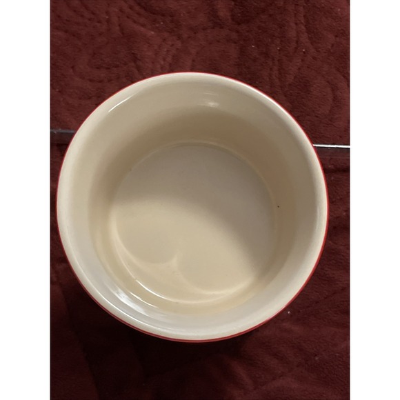 Le‎ Creuset Ramekin Stoneware 05.02 Red Set Of 2 Ceramic Ramekins Small Hombre - Picture 3 of 7